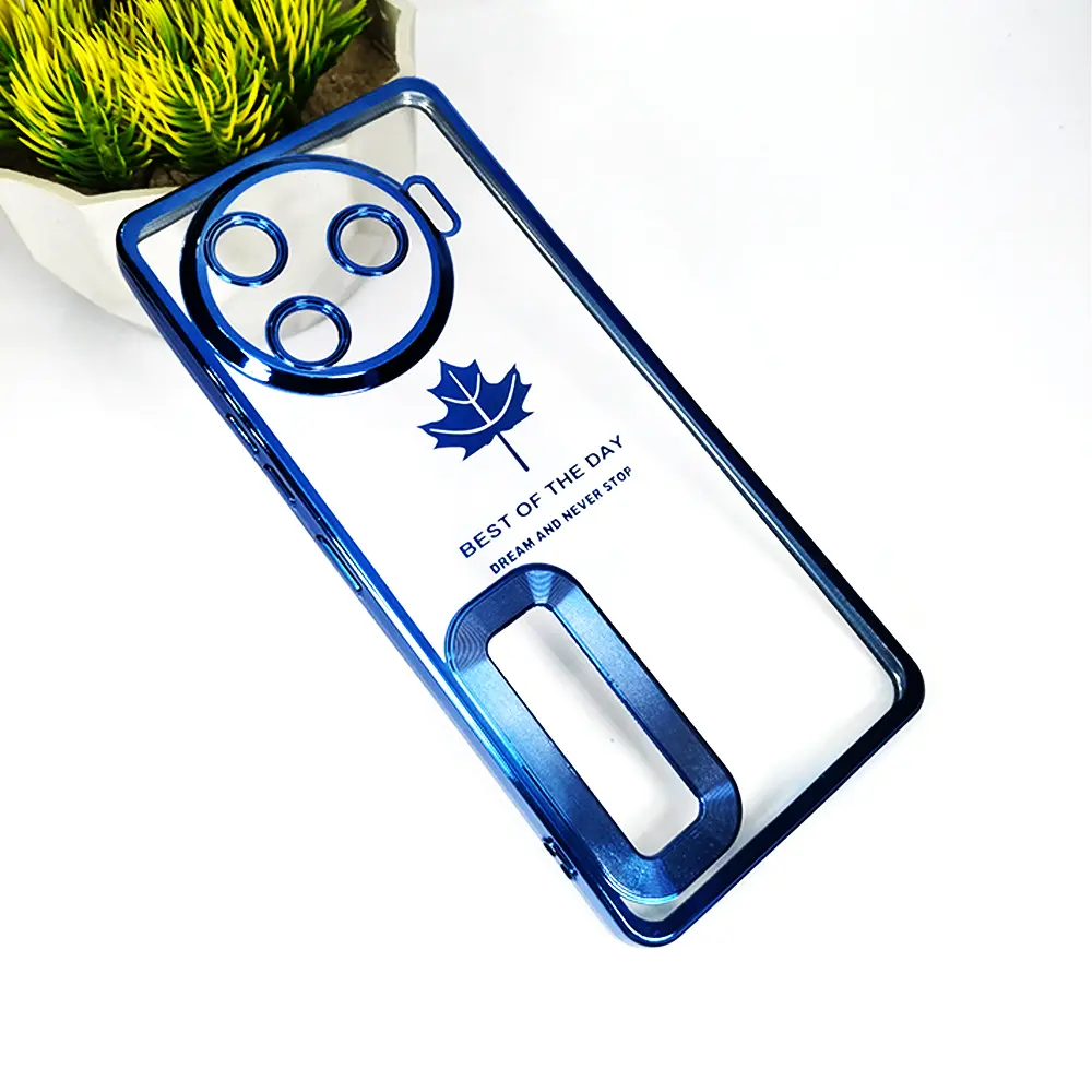 Tecno Camon 30 Pro Leaf CD Chrome Bac Case (Blue)