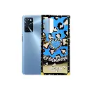 Oppo A16 Ladies Luxury LV Case With Back Ring (Sky Blue)