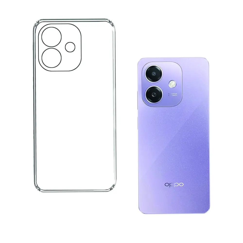 Oppo A3x Dust Plug TPU|Transparent Back Case