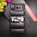 Samsung Galaxy J4 Plus|J4 Core 3D Puffer Back Printed Soft Silicone Back Case (Black)