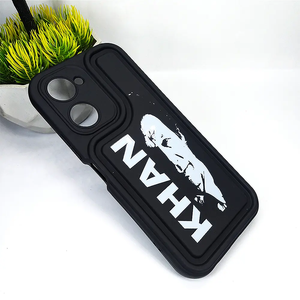 Vivo Y18 4G|Y03 4G Soft Silicone 3D Printed Back Case (Black)