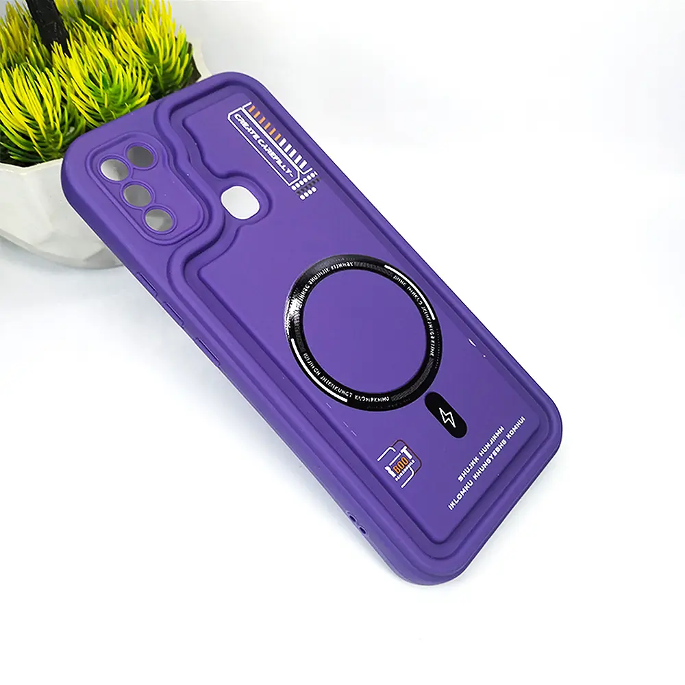 Infinix Hot 11 Play|Hot 10 Play|Hot 9 Play Soft Silicone 3D Printed Back Case (Purple)
