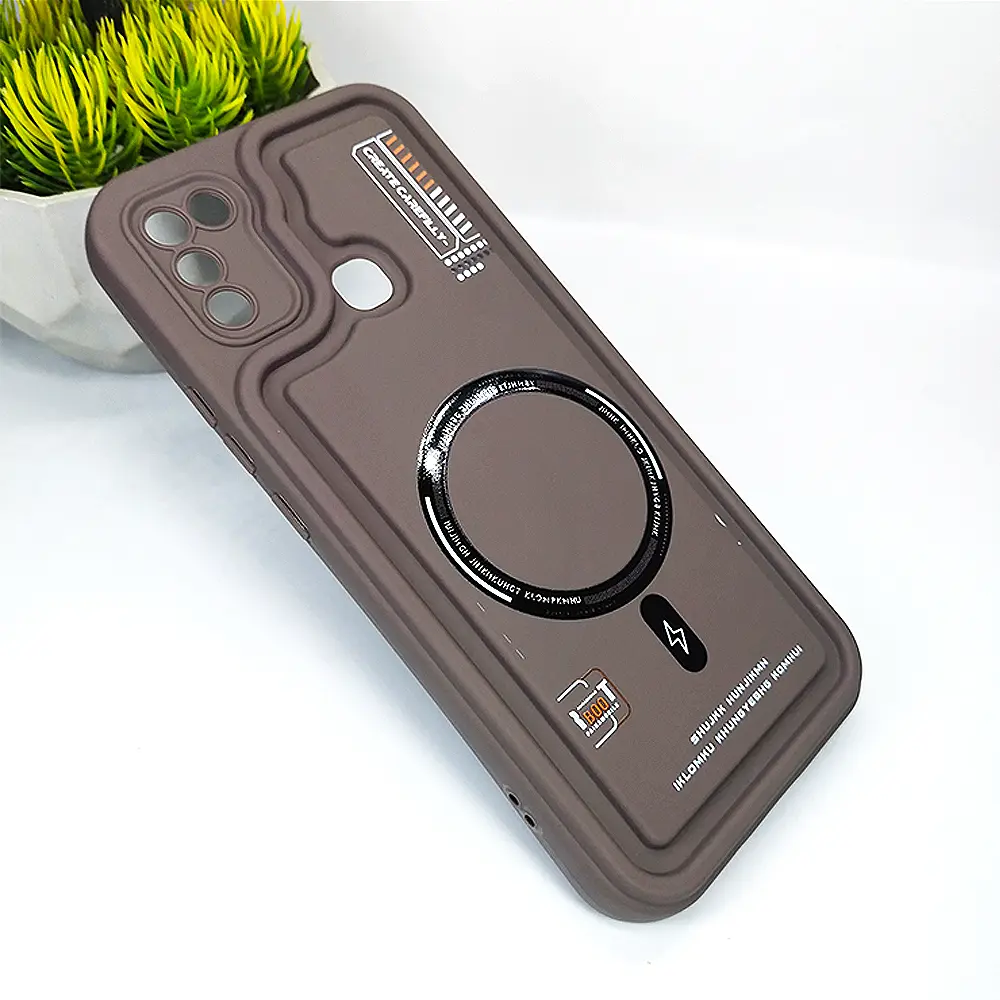 Infinix Hot 11 Play|Hot 10 Play|Hot 9 Play Soft Silicone 3D Printed Back Case (Dark Brown)