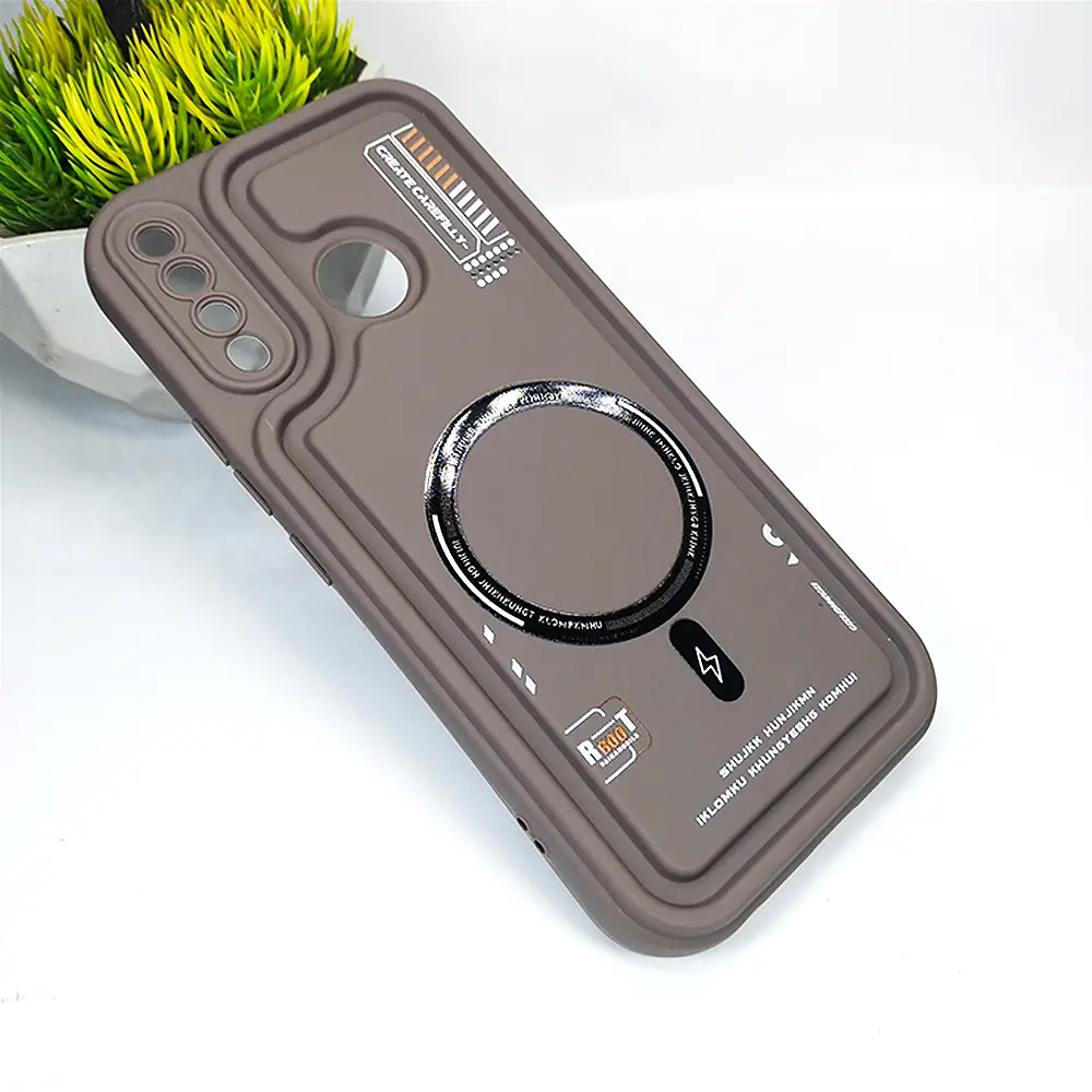 Infinix Hot 8|Hot 8 Lite|Tecno Spark 4 Soft Silicone 3D Printed Back Case (Dark Brown)