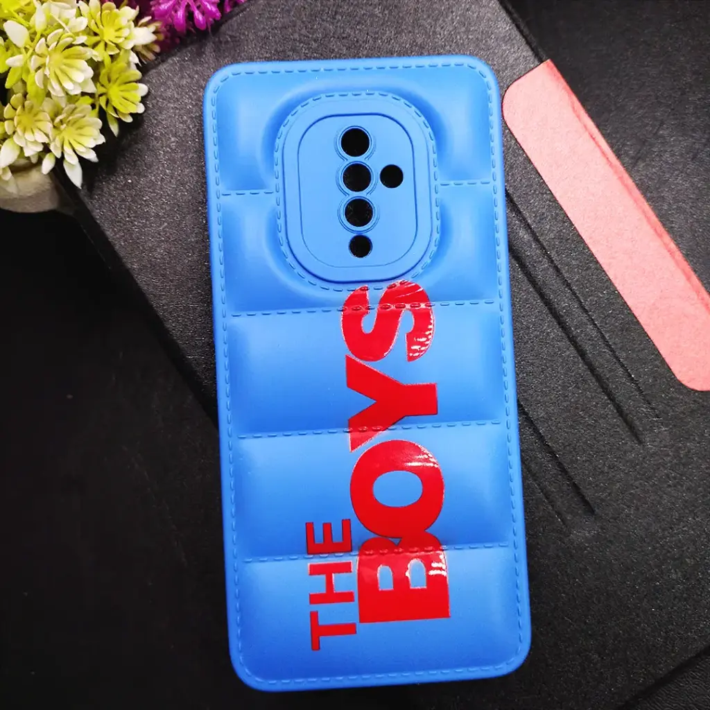 [PO14BVIS1PR-18-3] Blue 3D Puffer Back Case for Vivo S1 Pro & Y51 - Stylish Protection