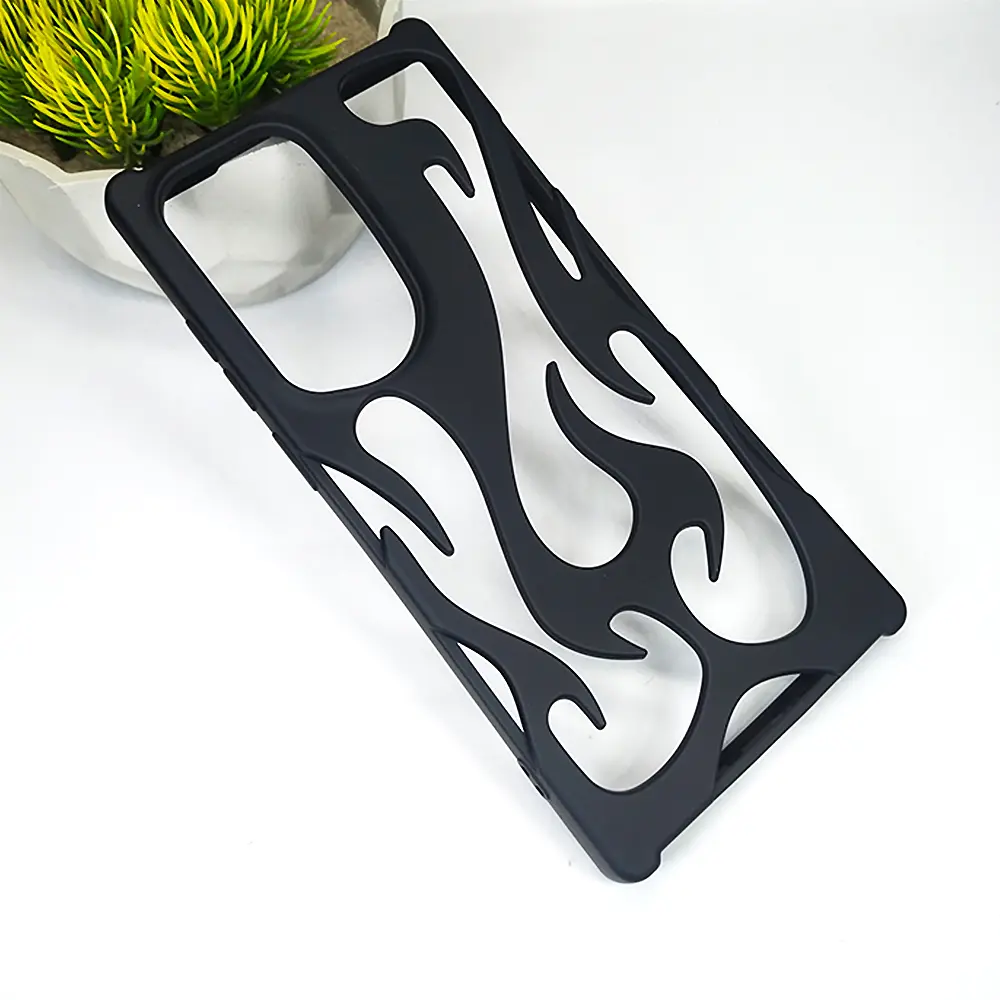 Samsung S22 Ultra FlameFlex Metal Feel Flexible Shock Proof Case (Black)