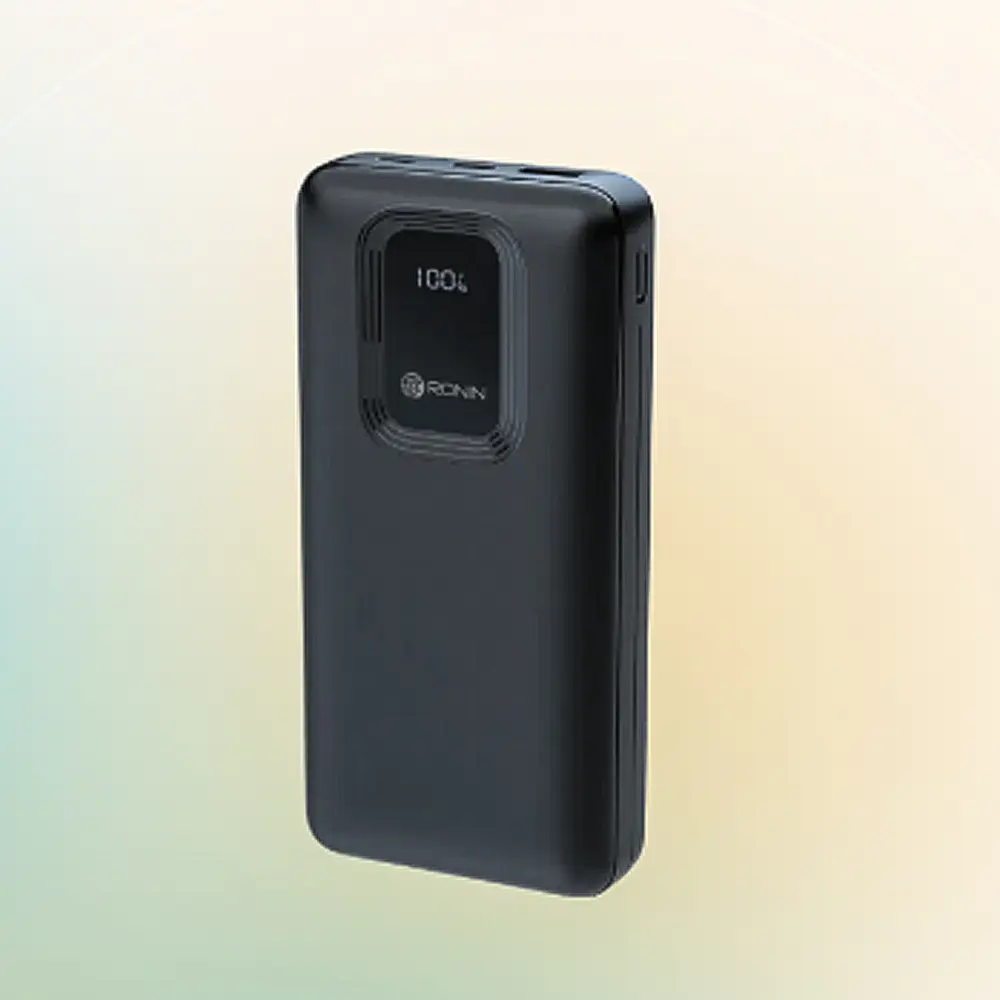 Ronin R-4025 20000mAh Power Bank - Reliable Charging in Black