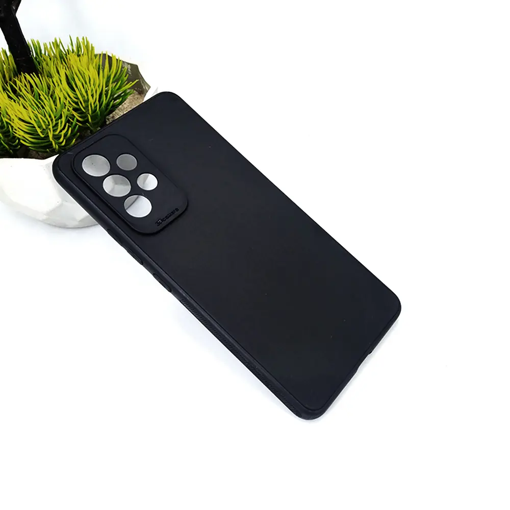 Samsung Galaxy A53 5G Matte Soft Silicone Paper Back Case (Black)