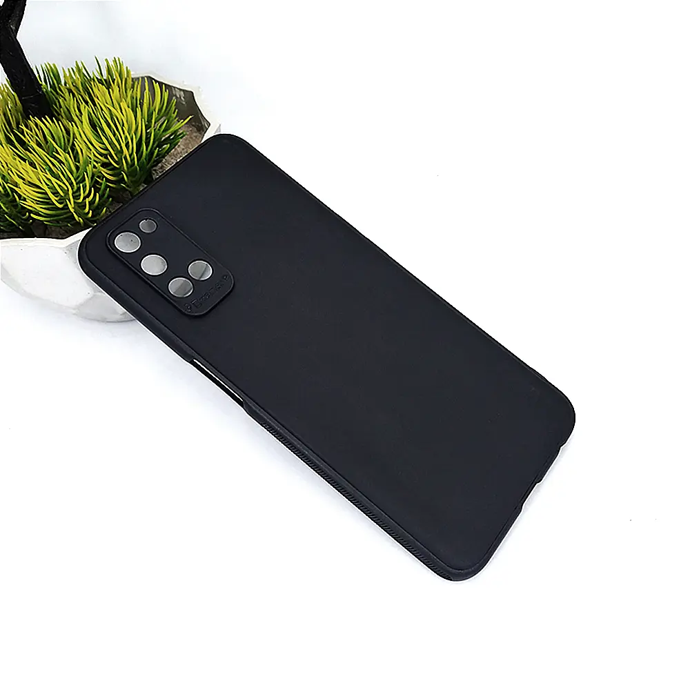 [PO4BOA52-4-2] Oppo A52|A72|A92 Matte Soft Silicone Paper Back Case (Black)