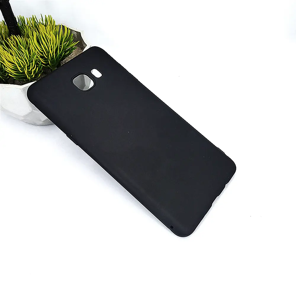 Samsung Galaxy C9|C9 Pro Matte Soft Silicone Paper Back Case (Black)