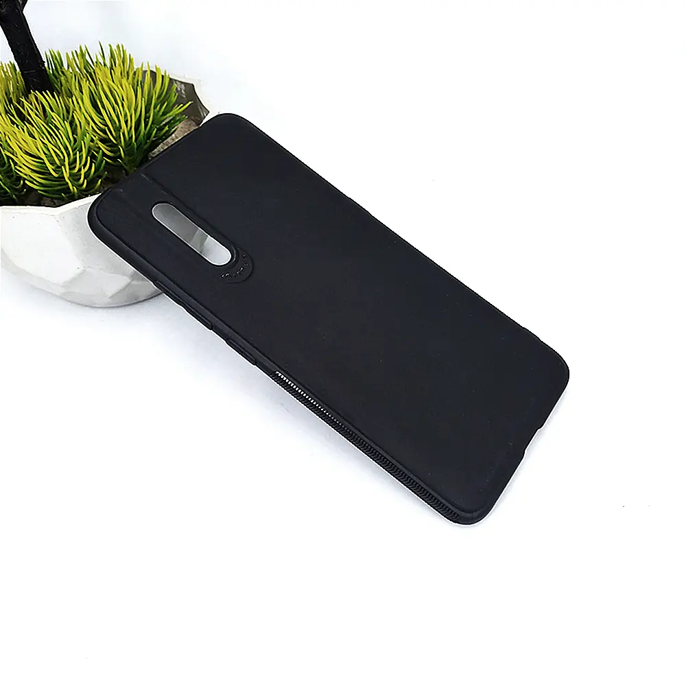 Vivo V15 Pro Matte Soft Silicone Paper Back Case (Black)