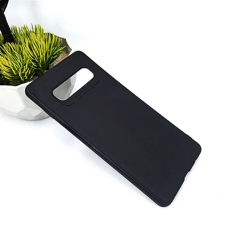 [PO4BSS10PL-4-2] Samsung Galaxy S10 Plus Matte Soft Silicone Paper Back Case (Black)