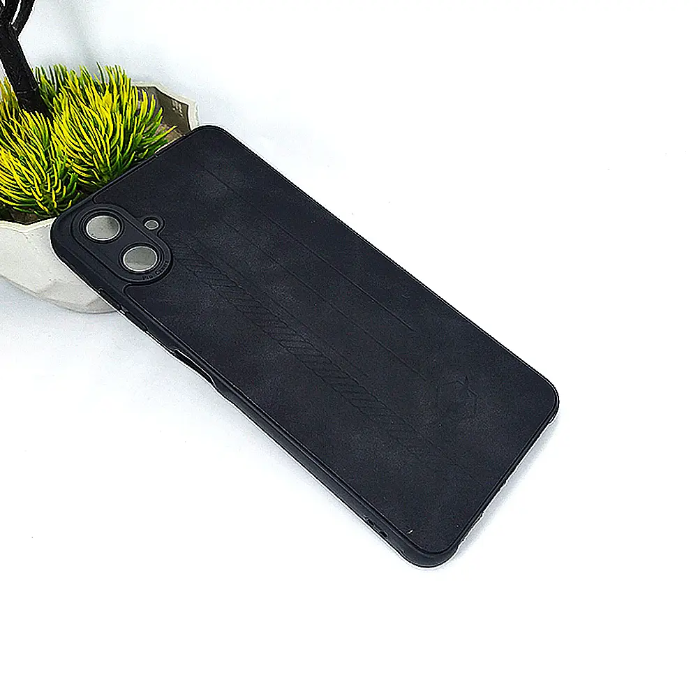Samsung Galaxy A06 Leather Back Case (Black)