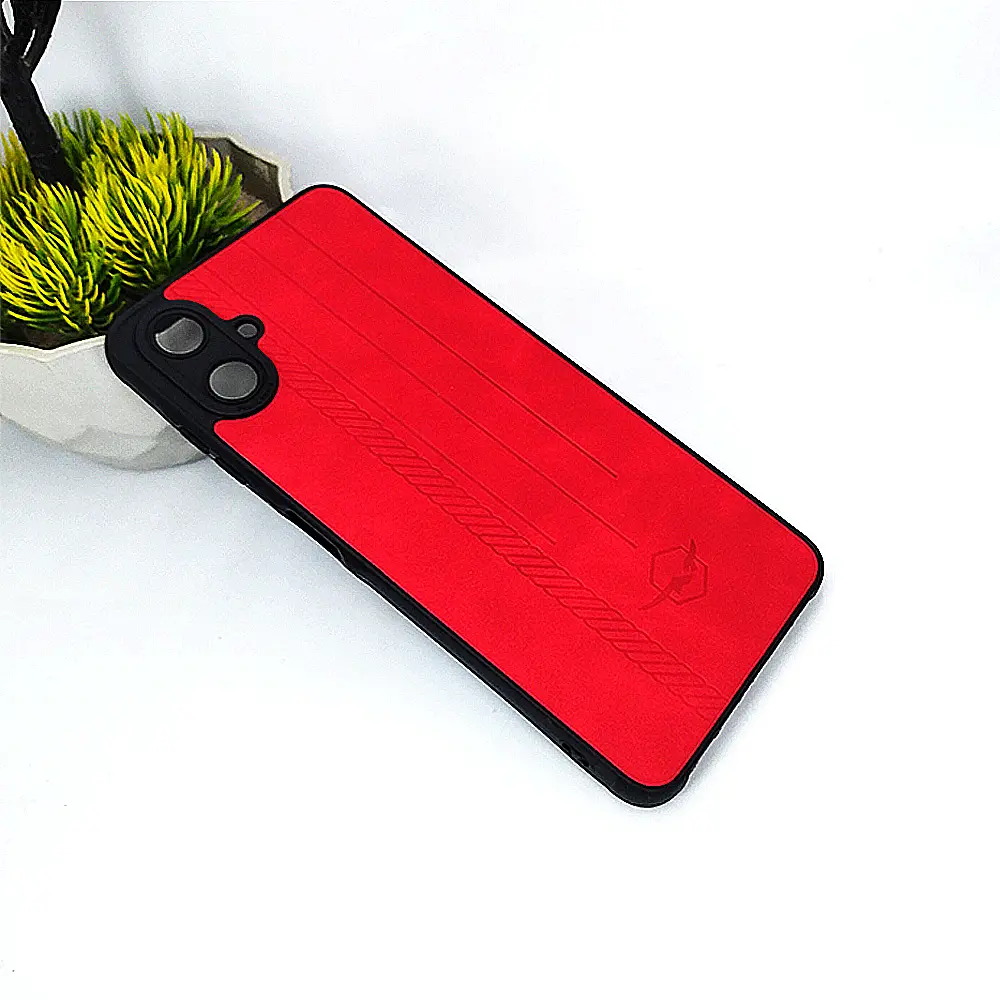 Samsung Galaxy A06 Leather Back Case (Red)
