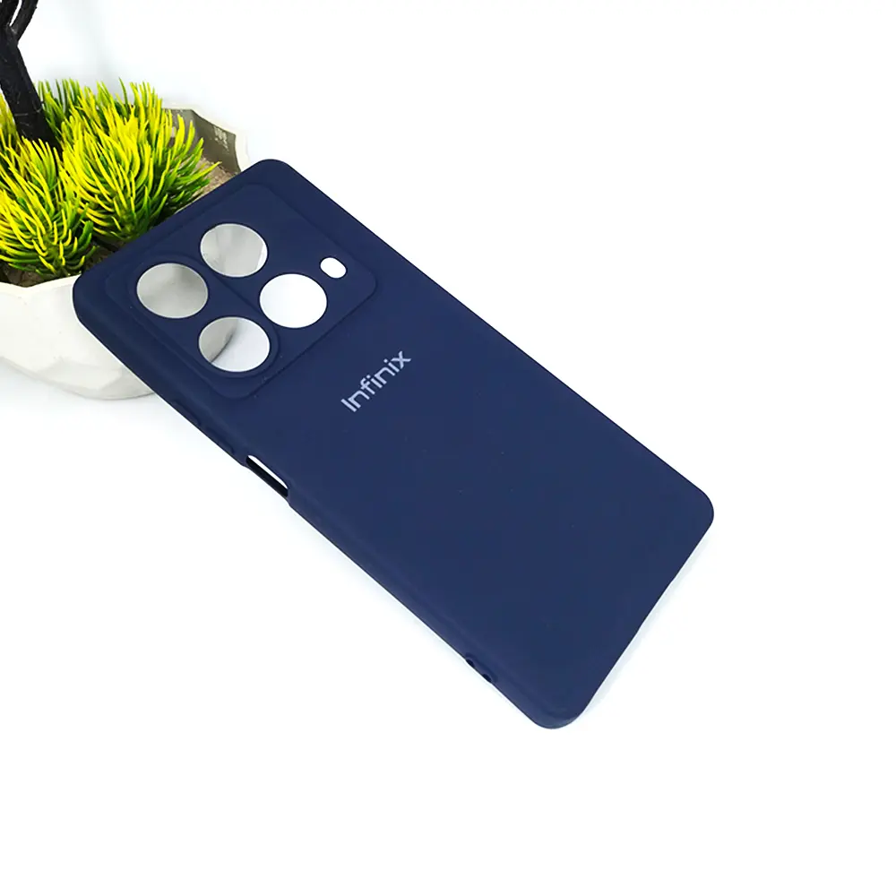 Infinix Note 40 4G Official Soft Silky Back Case (Navy Blue)