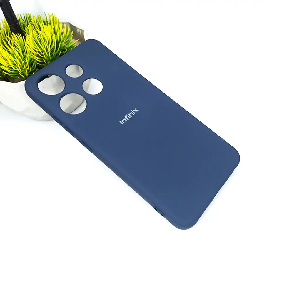 [PO23BISMRT7-3-17] Smart 7 / Spark Go 2023 / Pop 7 Soft Case – Navy Blue Silky Cover