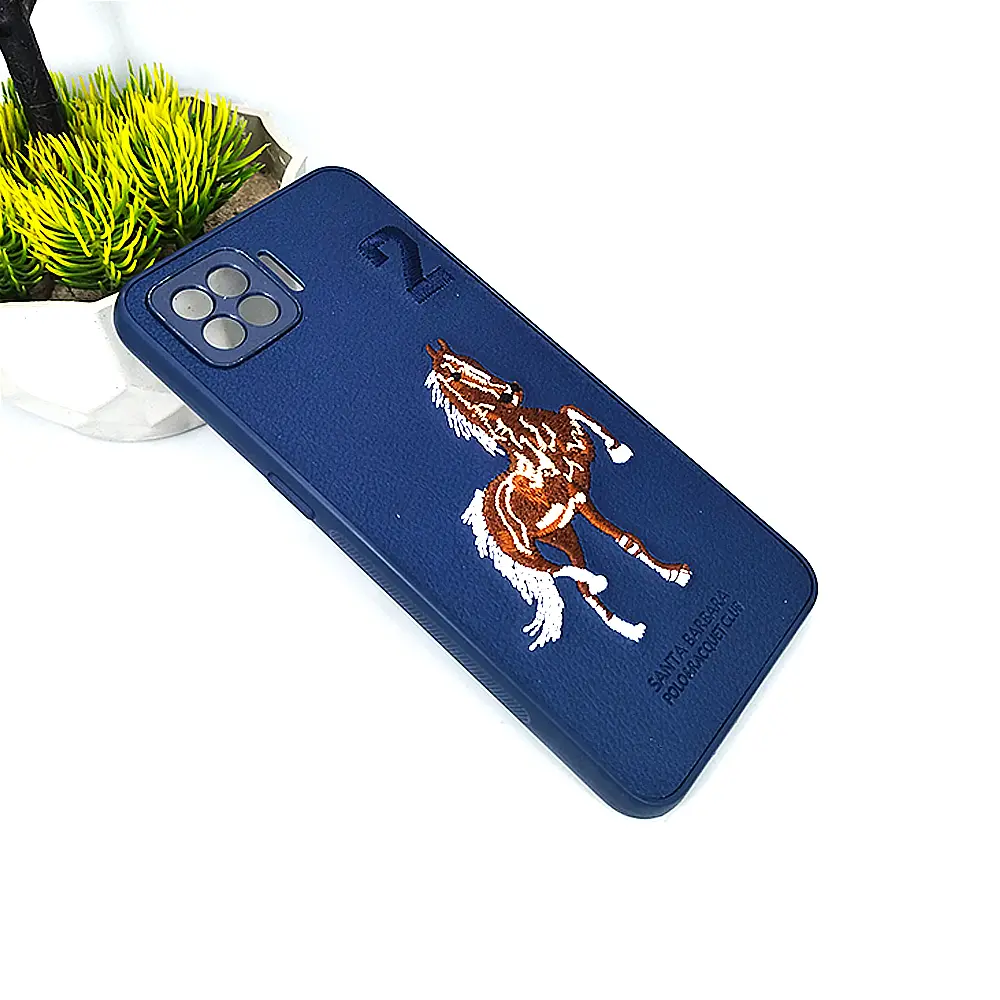 Oppo F17 Santa Barbara Polo Back Case (Navy Blue)