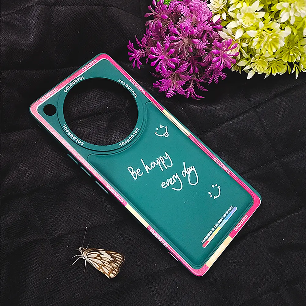 Infinix Zero 40 4G Colourful BE Happy Every Day Printed Soft Silicone Back Case (Green)