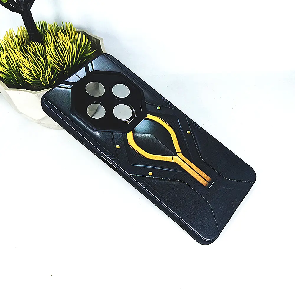 Xiaomi Redmi 14C|Poco C75 Soft Silicone Printed Back Case (Black)