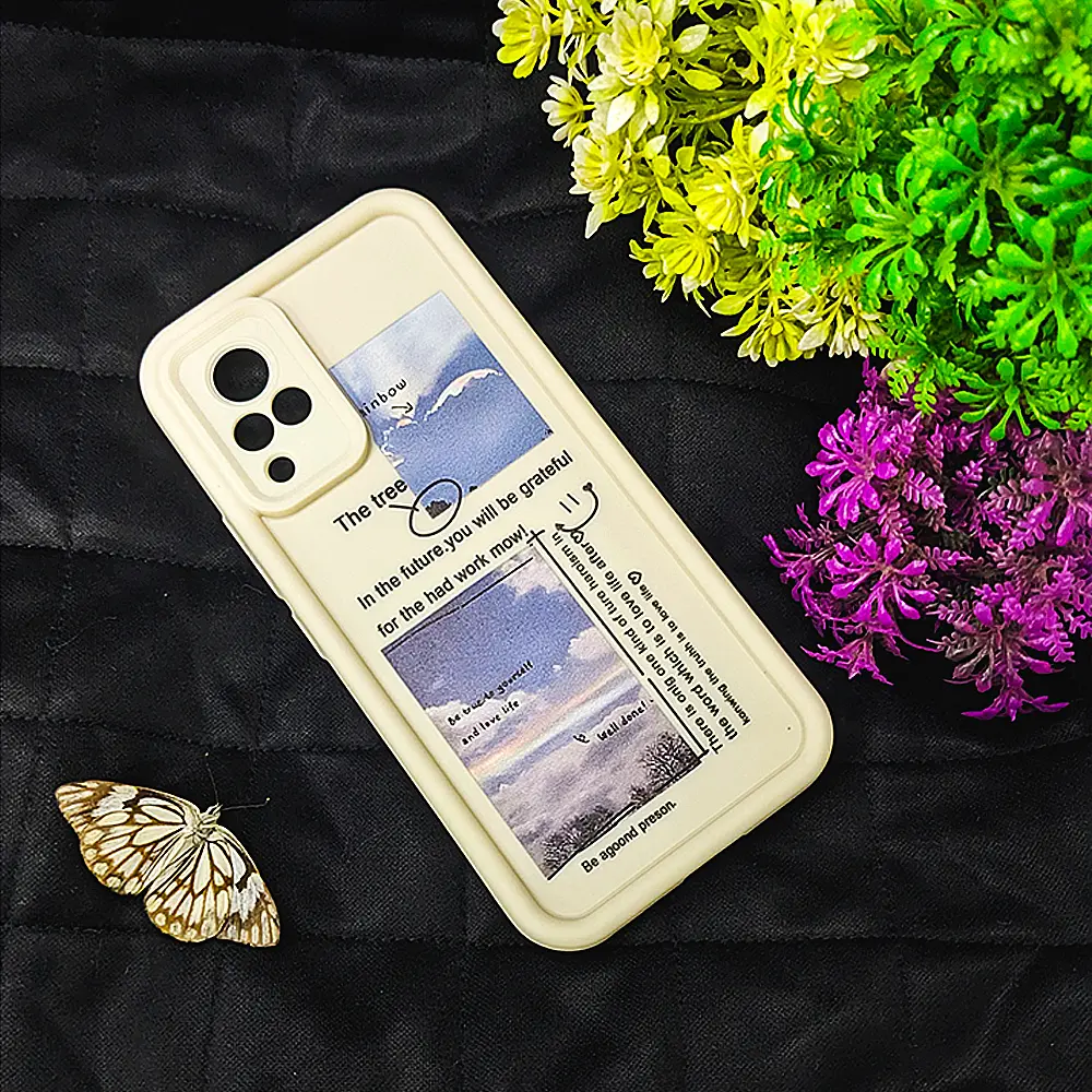 3D Printed Soft Silicone Back Case for Vivo V21 - Stylish Skin Protection