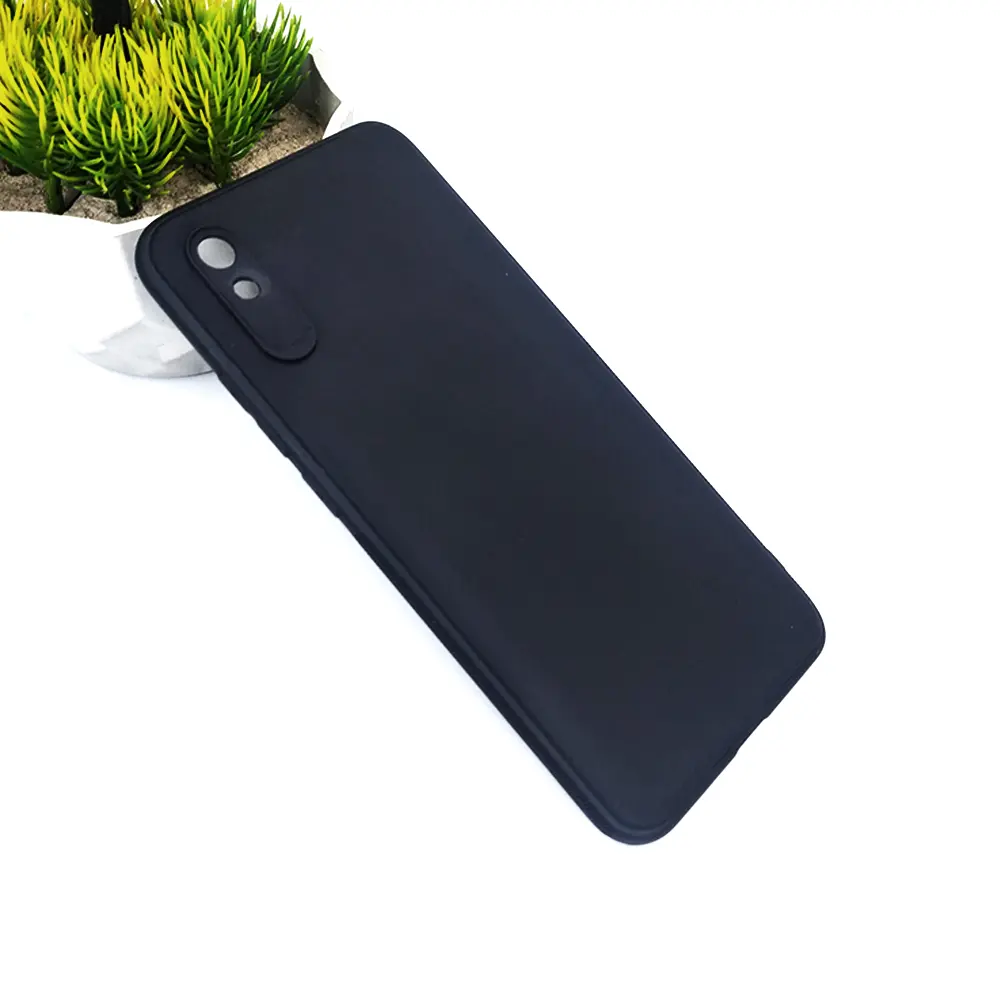 [PO4BMI9A-4-2] Xiaomi Redmi 9A Matte Soft Silicone Paper Back Case (Black)