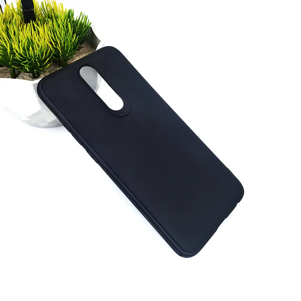 [PO4BMI8-4-2] Xiaomi Redmi 8 Matte Soft Silicone Paper Back Case (Black)