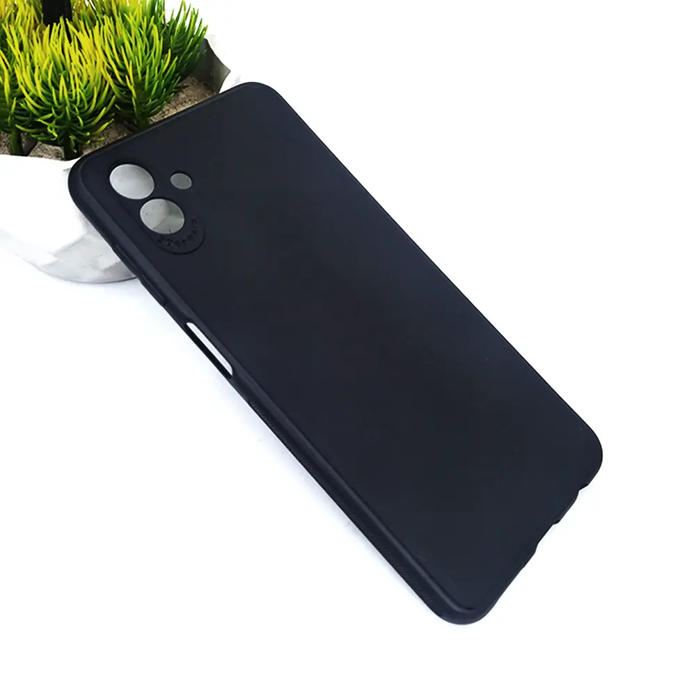 [PO4BSA04-4-2] Samsung Galaxy A04|M13 5G Matte Soft Silicone Paper Back Case (Black)