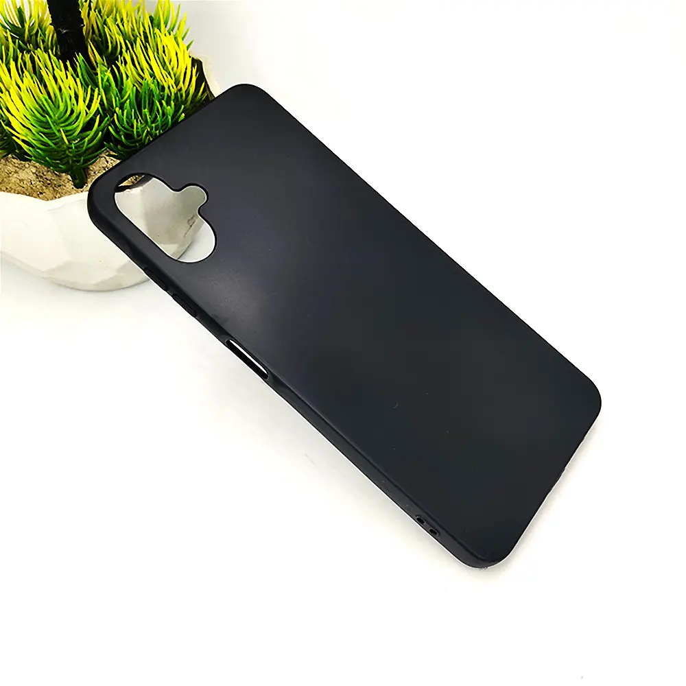 [PO4BSA06-4-2] Samsung Galaxy A06 Carbon Fiber Matte Soft Silicone Paper Back Case (Black)