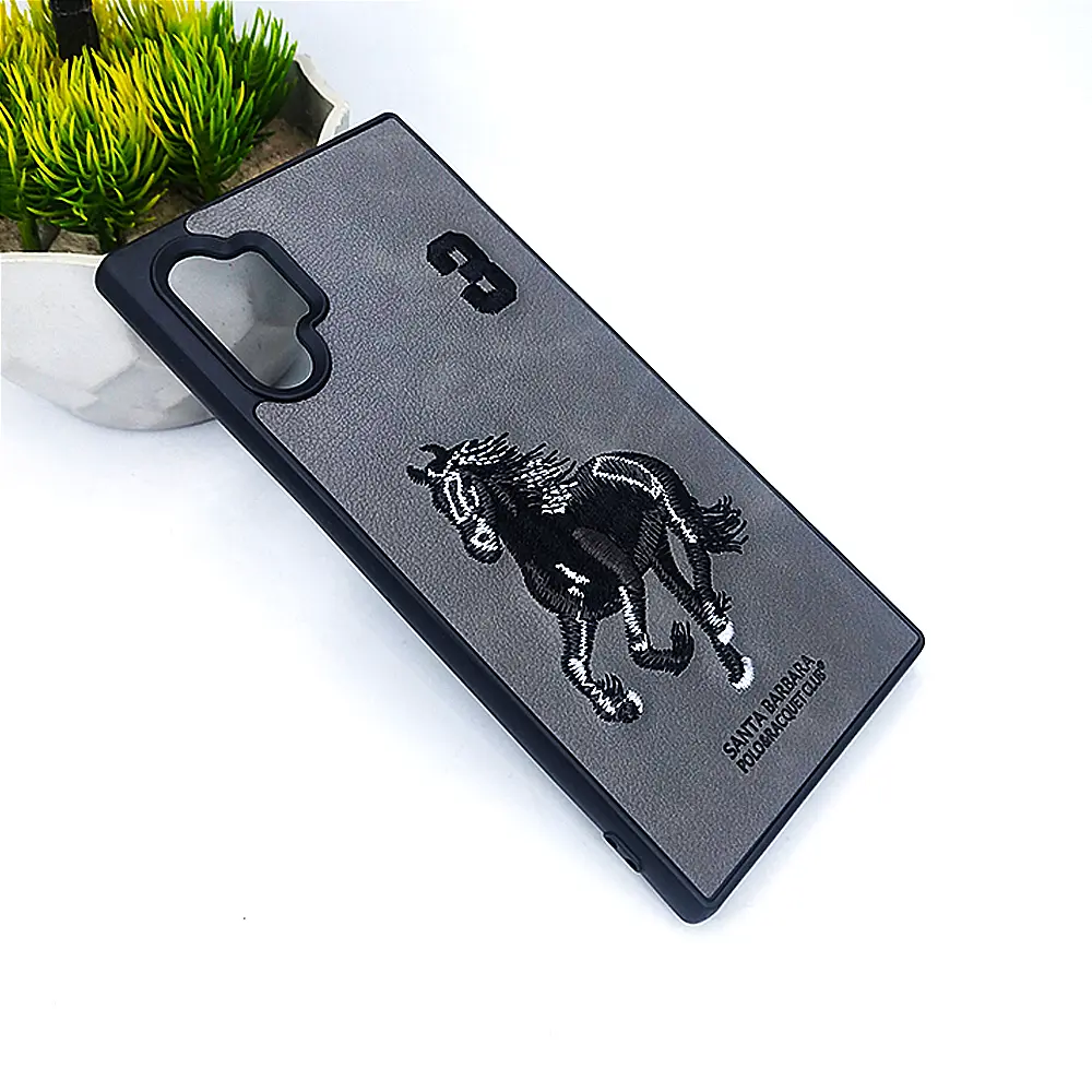 Samsung Galaxy Note 10 Plus Soft Silicone Santa Barbara Polo Back Case (Gray)