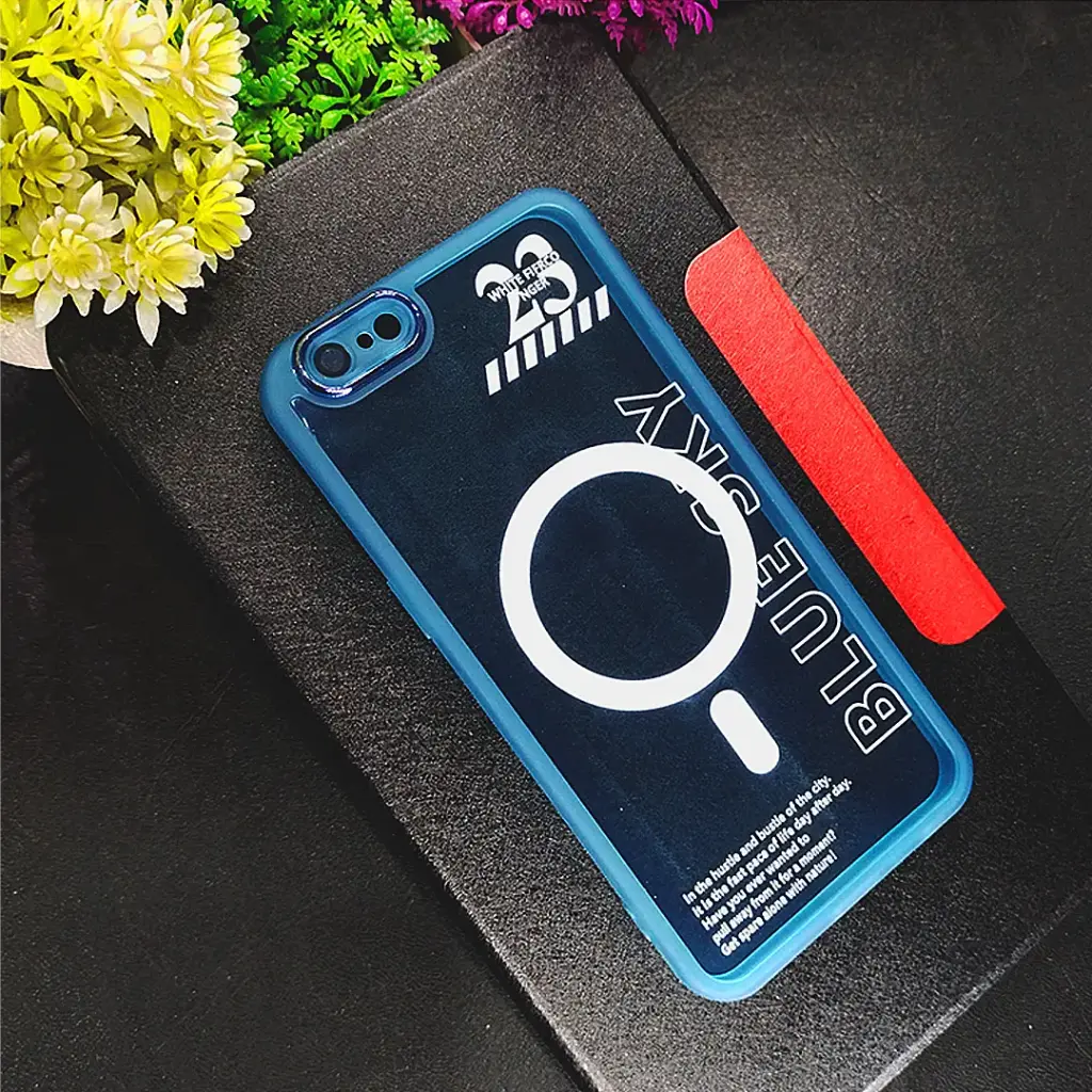 Oppo A57 2016 Clear Colour Mag Safe Print Case - Stylish Sky Blue Protection