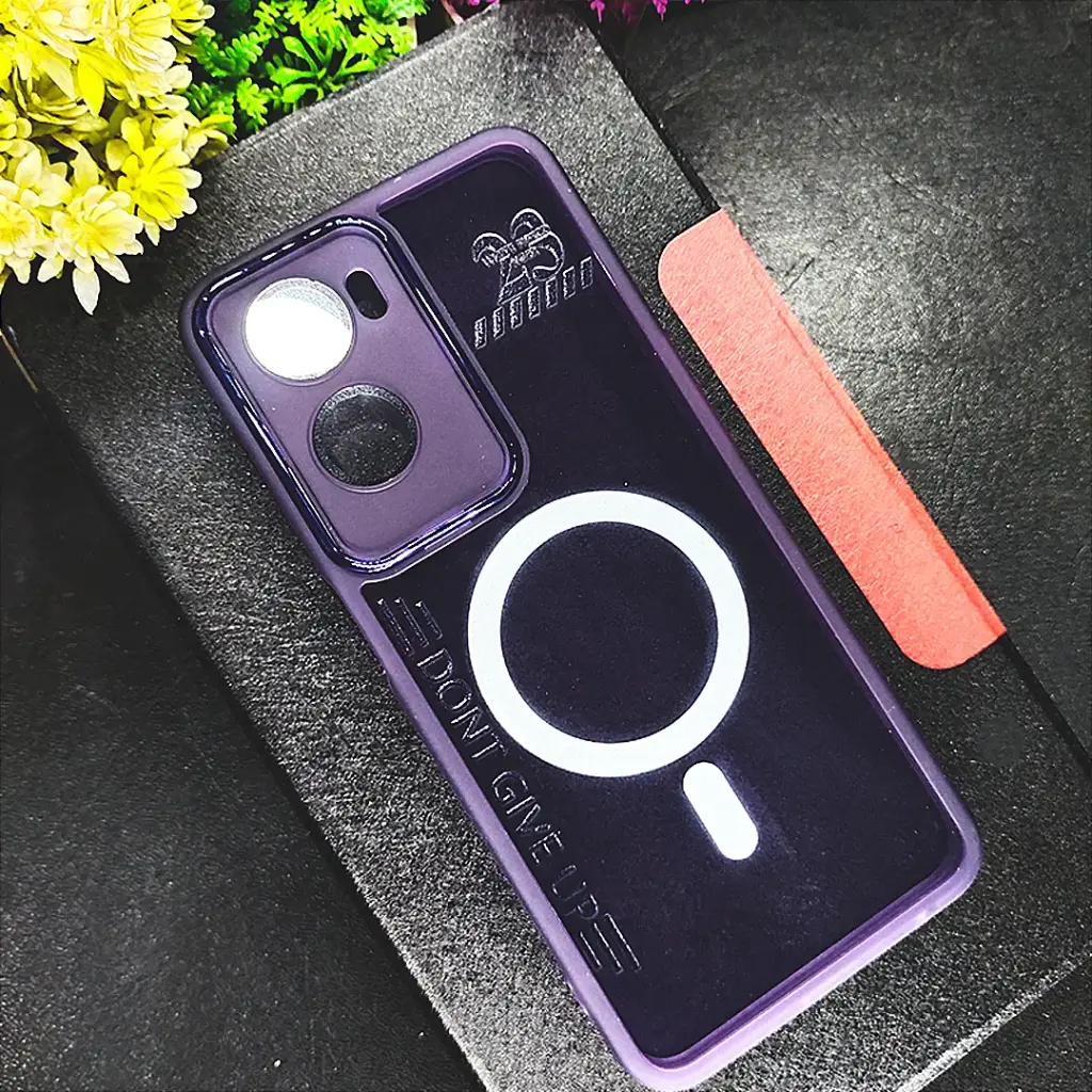 Oppo A57 4G|A77 4G|1+Nord N20 SE|A77S|A57S 4G|A57E 4G Clear Colour Mag Safe Print Transparent Case (Purple)