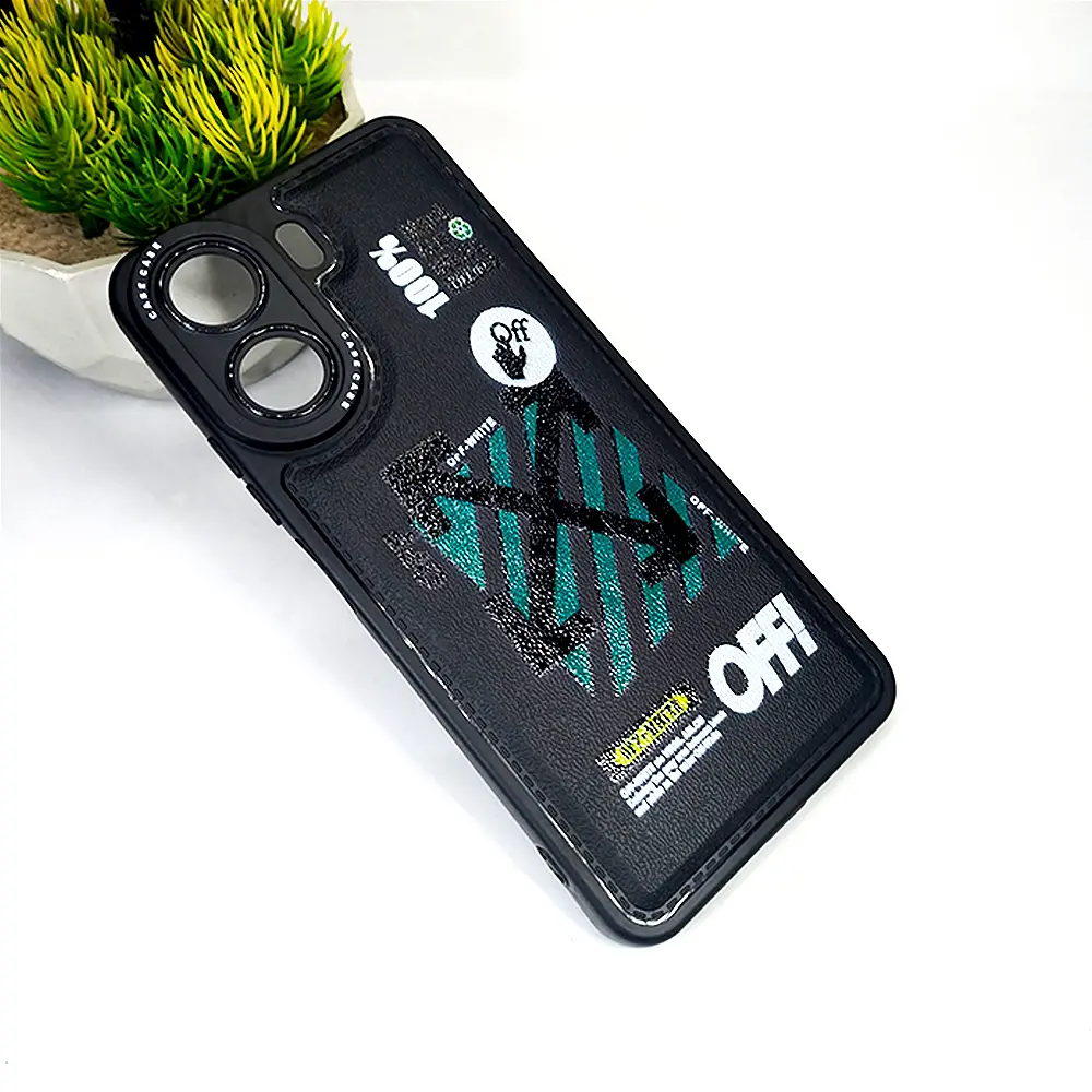 [PO14BMI13C-50-2] Redmi 13C Soft Silicone Printed Back Case (Black)