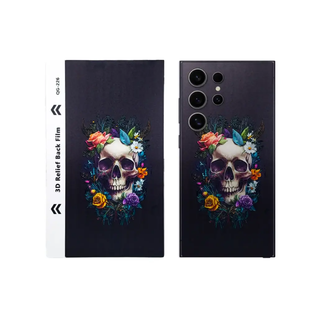 Skull 3D Printed Mobile Back Skin - Customizable & Edgy Design