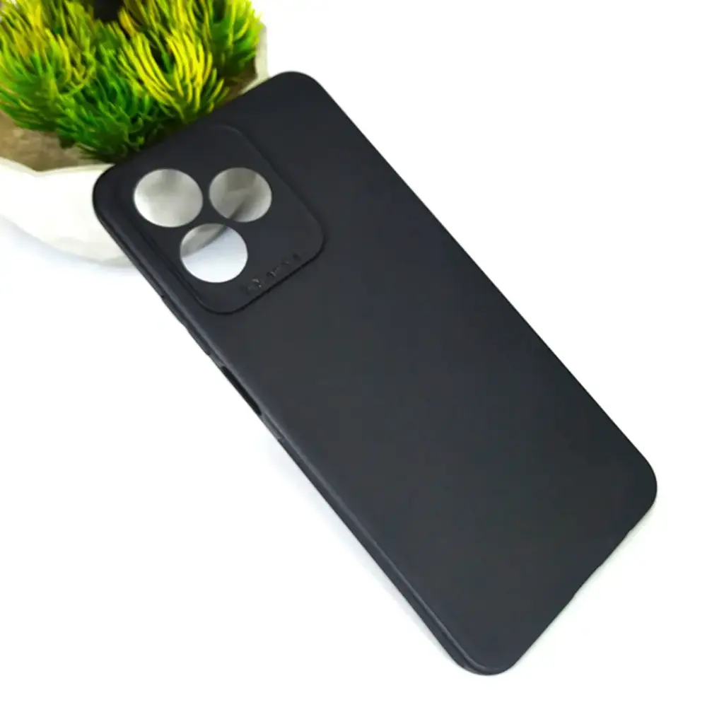 [PO4BORELMEC51-4-2] Oppo Realme C51|C53|Note 50|Sparx Neo 8 Pro Matte Soft Silicone Paper Case (Black)