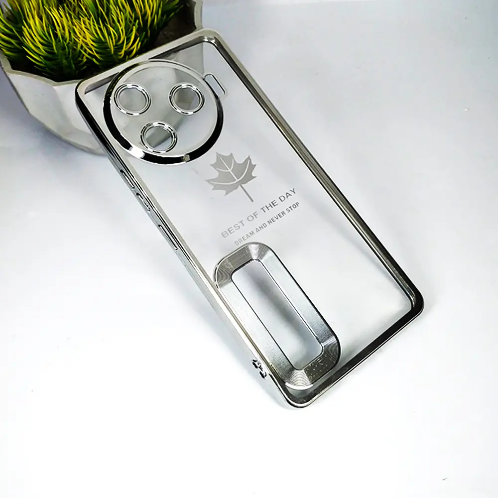 Tecno Camon 30 Pro Leaf CD Chrome Black Case – Slim Glossy Cover