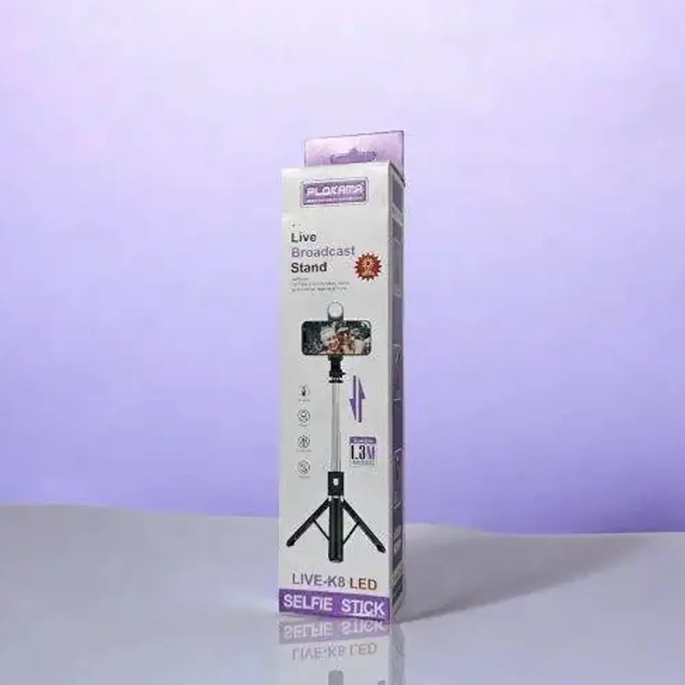 [SELFI ROD-9] Plokama Selfi Stick With Tripod Stand - K-8