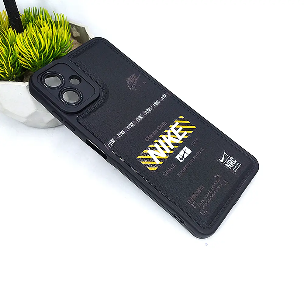 Samsung Galaxy A06 Soft Silicone Printed Back Case (Black)