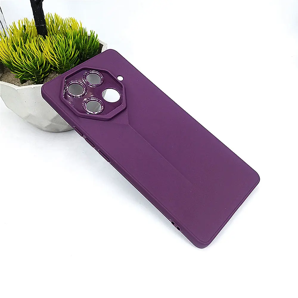 Tecno Camon 30s Soft Silicone Back Case (Purple)