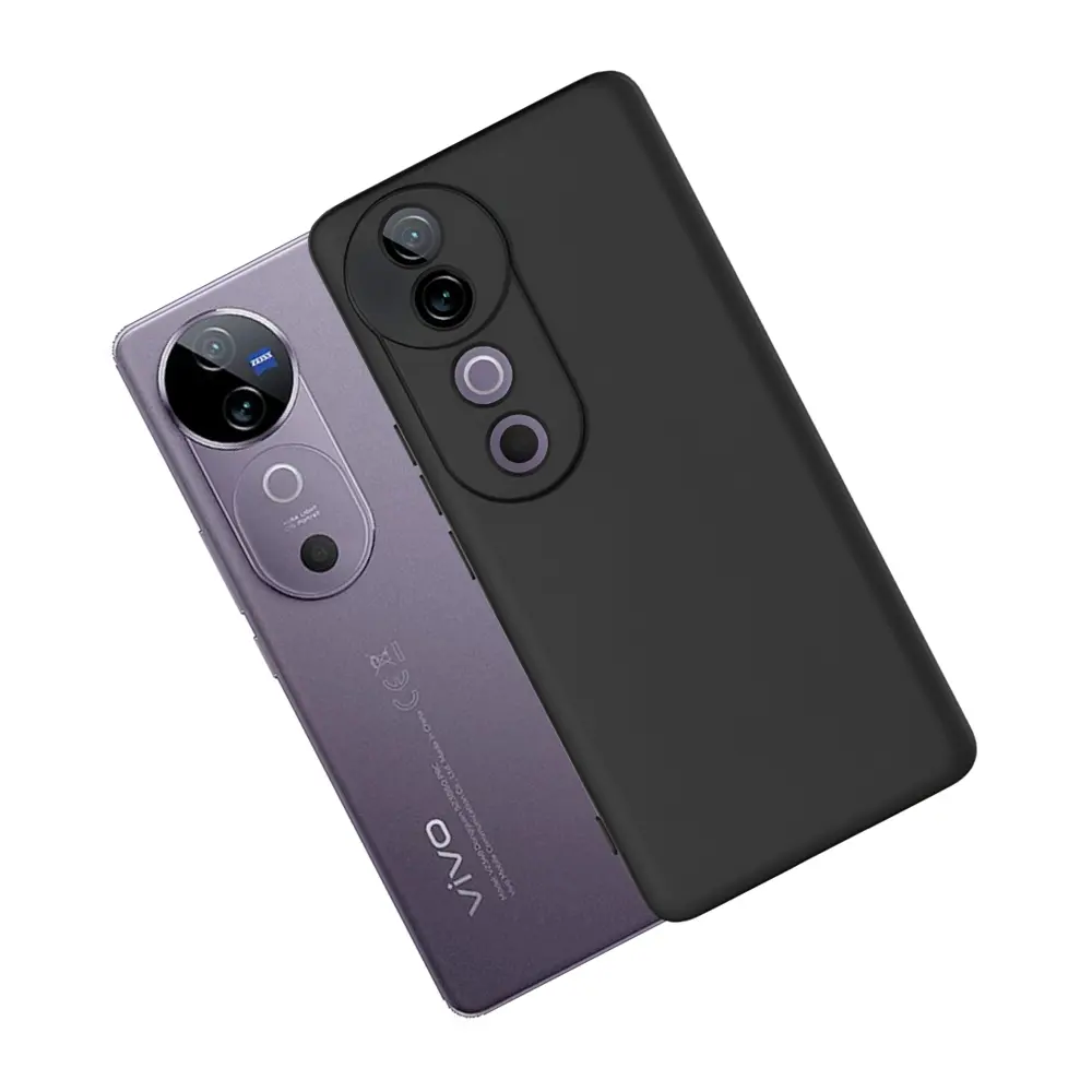 [PO4BVIV40 5G-4-2] Vivo V40 5G|V40 Pro 5G|S19 Pro 5G|T3 Ultra Matte Soft Silicone Paper Back Case (Black)