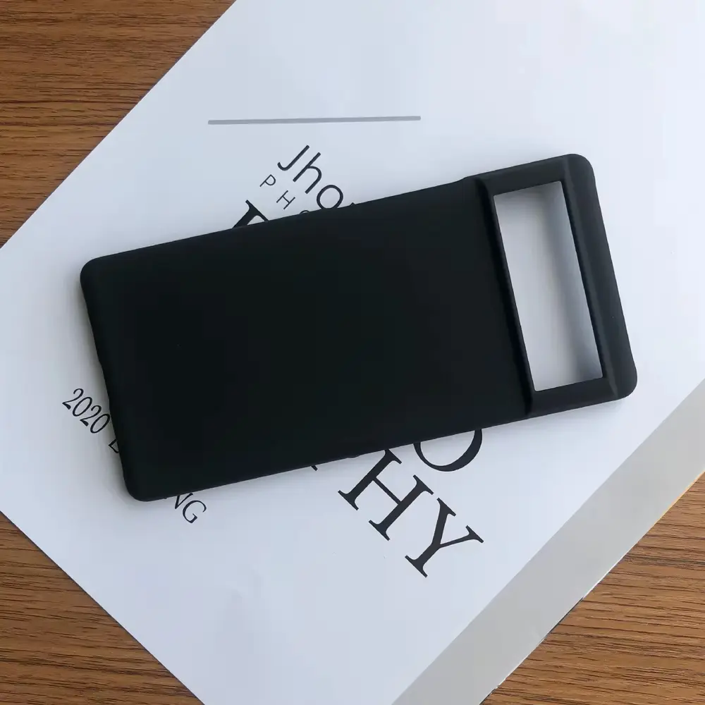 Google Pixel 6 Matte Soft Silicone Paper Back Case (Black) 