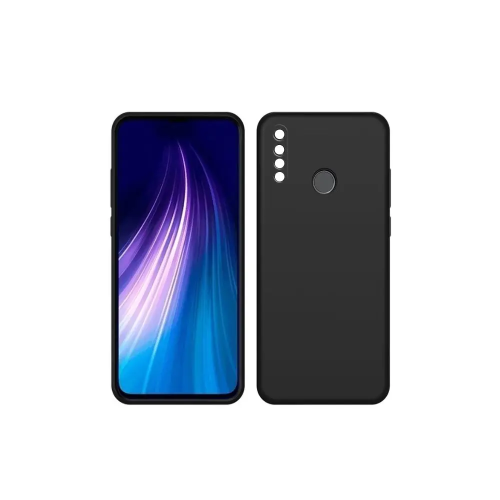 Infinx Hot 8/Hot 8 Lite/Tecno Spark 4 Matte Soft Silicone Paper Back Case (Black)