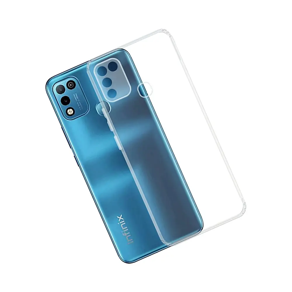 [PO7BIHOT10-3] Infinix Hot 10 Dust Plug Transparent Back Case