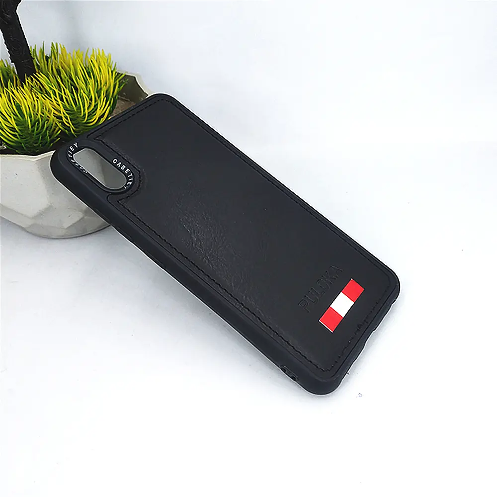 Vivo Y91C|Y91D|Y90|Y1s Puloka Luxuary Leather Back Case (Black)