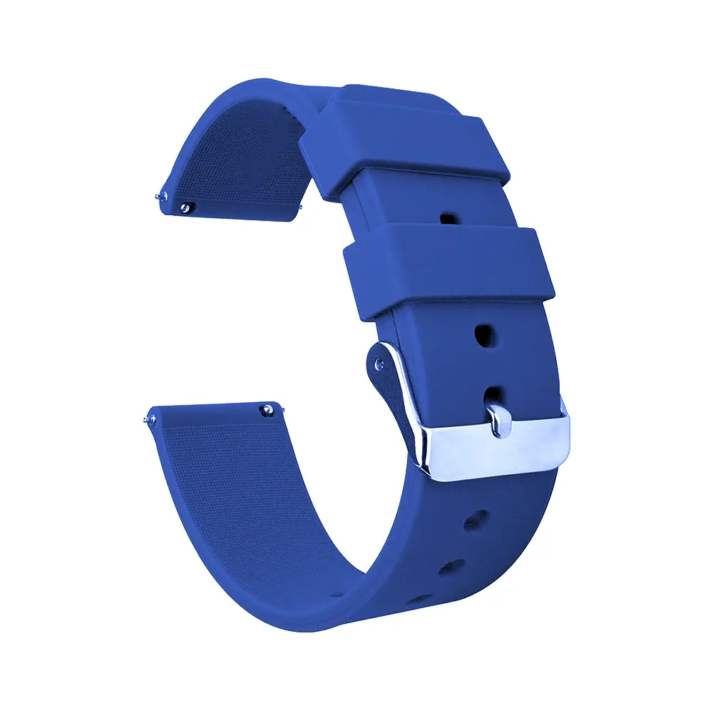 [WSRLM22-1-3] Silicon Rubber Straps for Smart Watch - 22mm - Blue