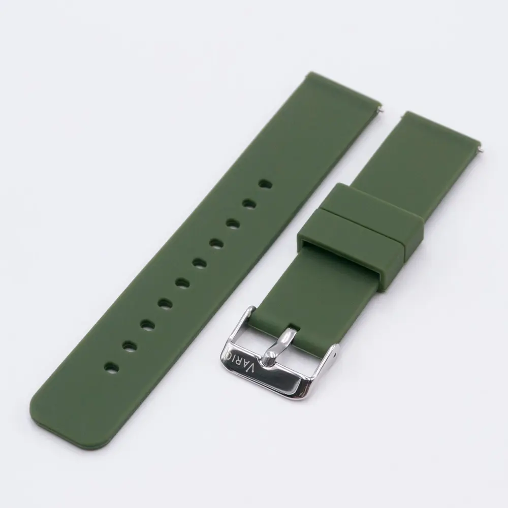 Silicon Rubber Straps for Smart Watch - 20mm - Army Green