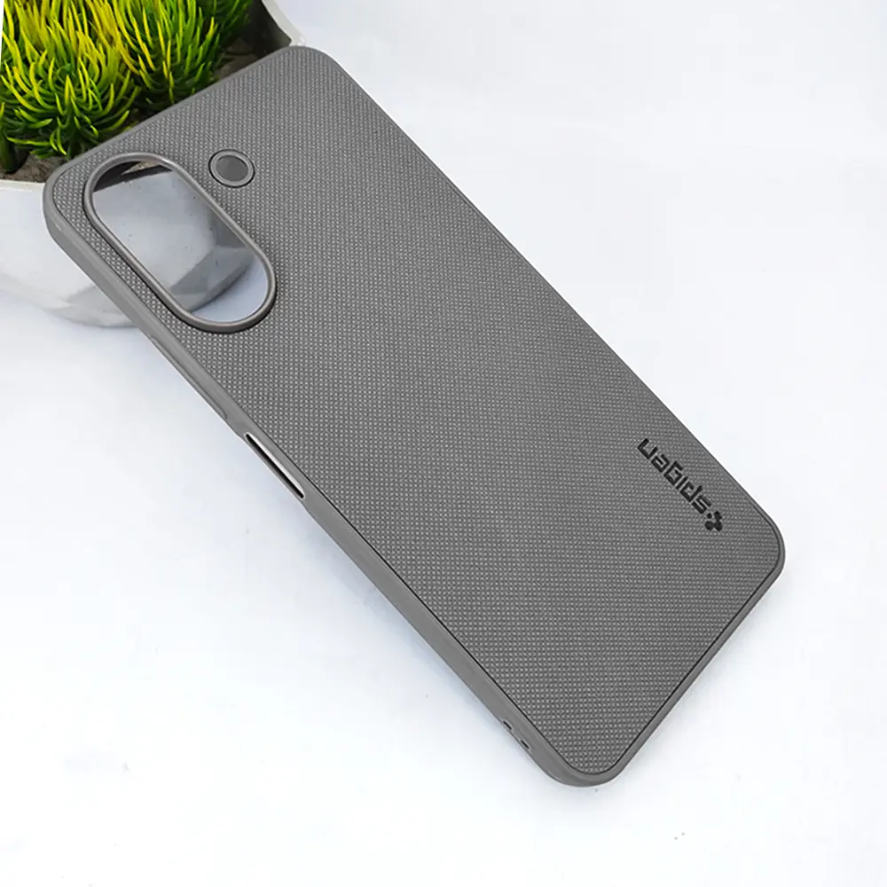 Xiaomi Redmi 13C/Poco C65 Spigen Hard Dotted Leather Back Case (Natural Titanium)