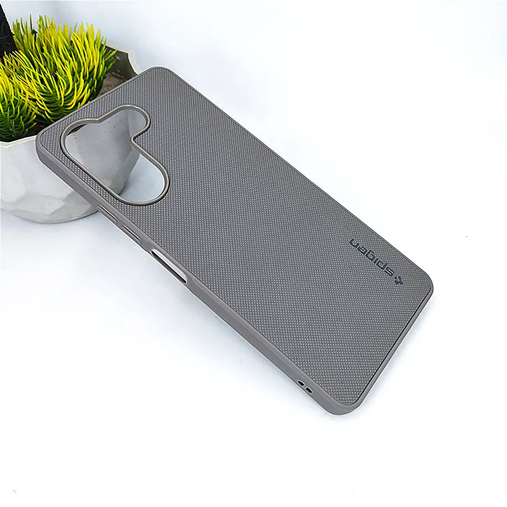 Tecno Camon 20|Camon 20 Pro Spigen Hard Dotted Leather Back Case (Natural Titanium)