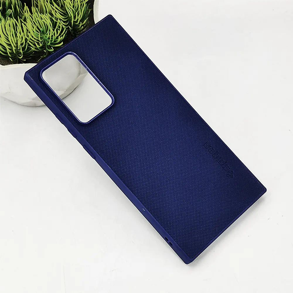 Samsung Galaxy Note 20 Ultra Spigen Hard Dotted Leather Back Case (Navy Blue)