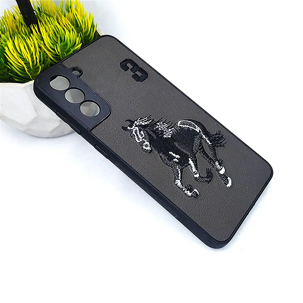 Samsung Galaxy S21 Leather Santa Barbara Polo Back Case (Gray)