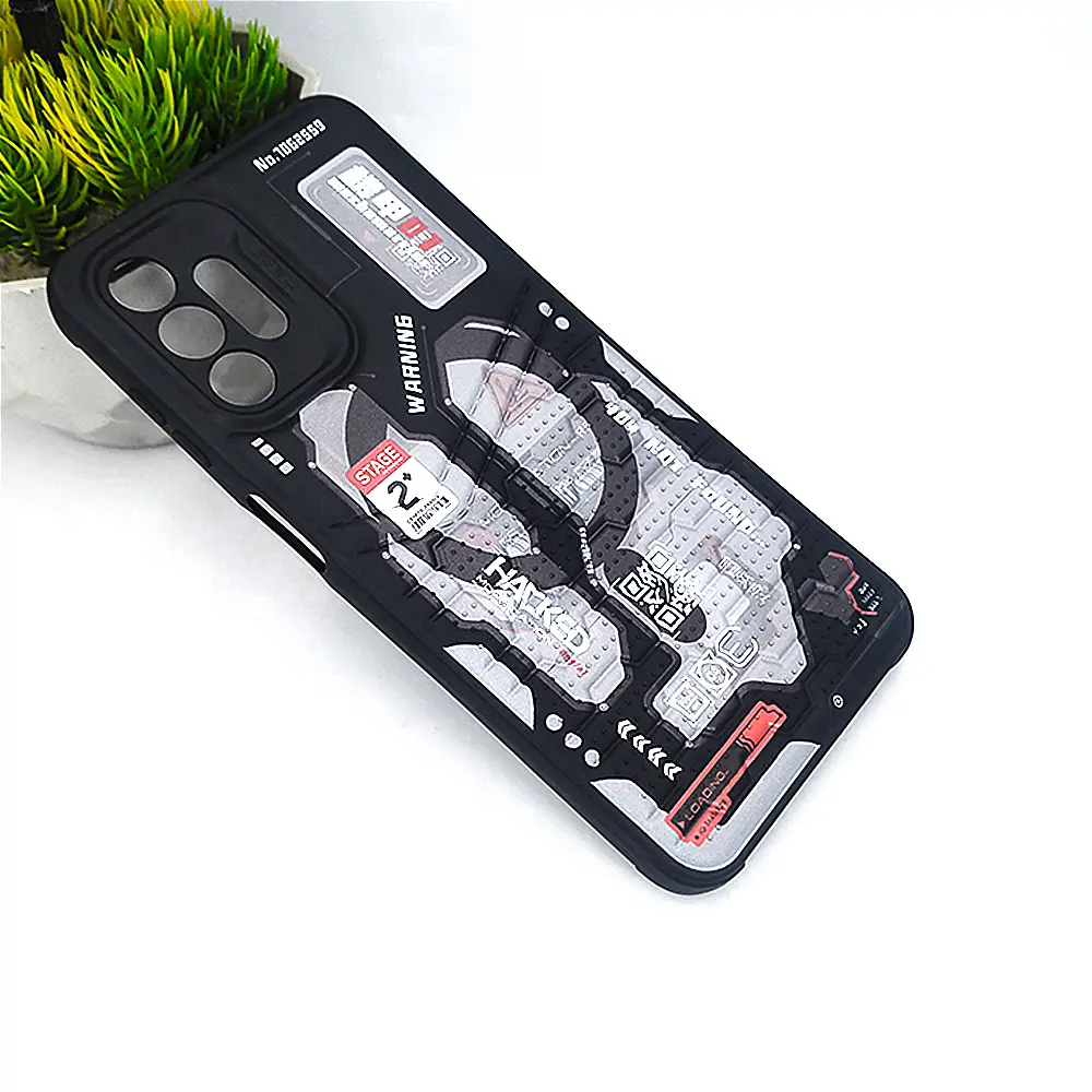 [PO14BSA13-29-2] Samsung Galaxy A13 4G/5G V-Shape Puffer 3D Printed Case - Black